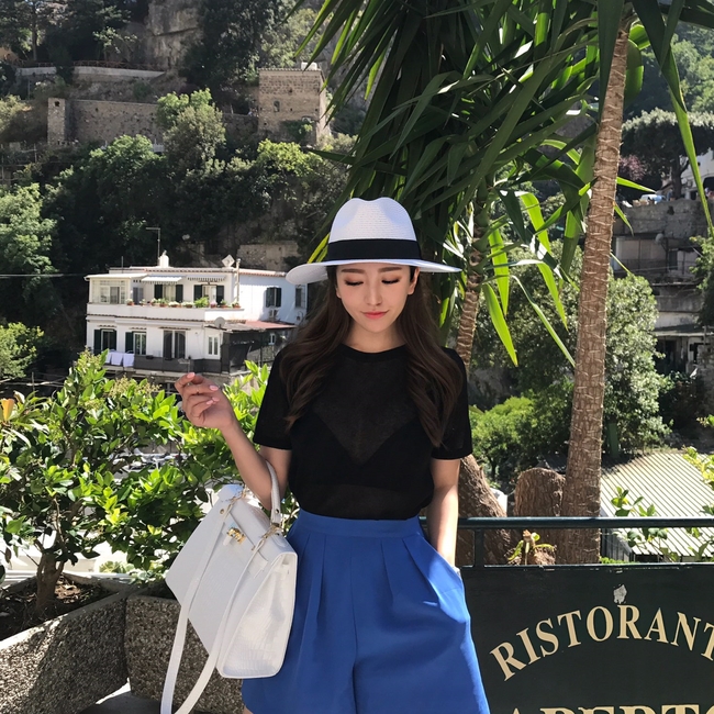 Women Sun Hats Raffia Hat Lapel lapel Panama Hat S