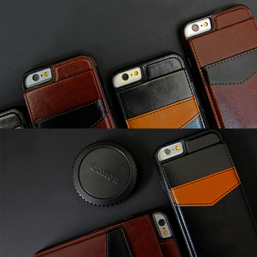 New Leather Flap Card Wallet iPhone Galaxy Case 6+