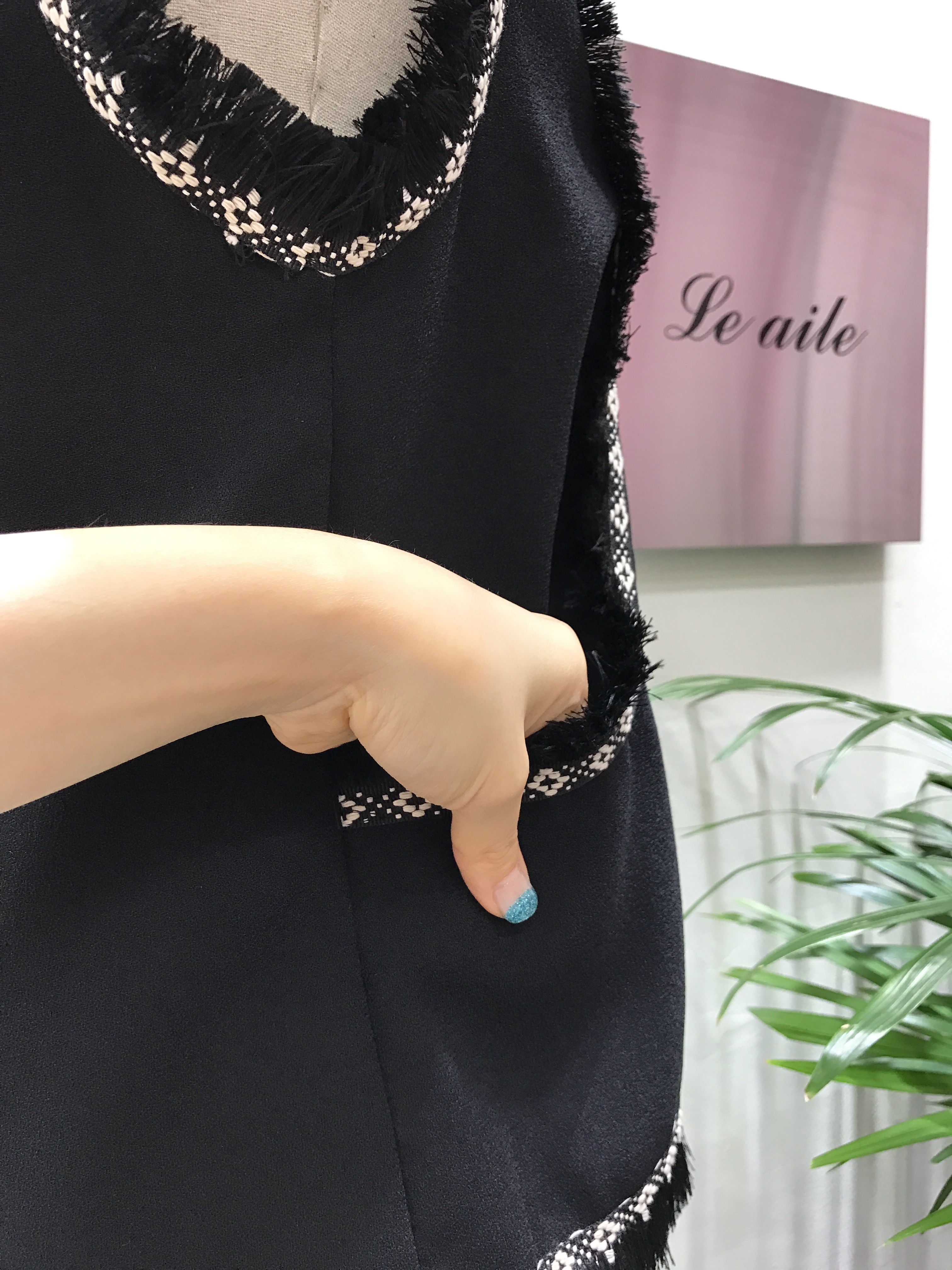 3 Clothes Ribbon Suit Ethnic Black Two-Piece Autum