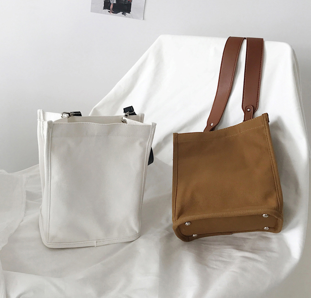 NEW ECO BAG Two-Way Canvas Shoulder Bag Eco Bag - 