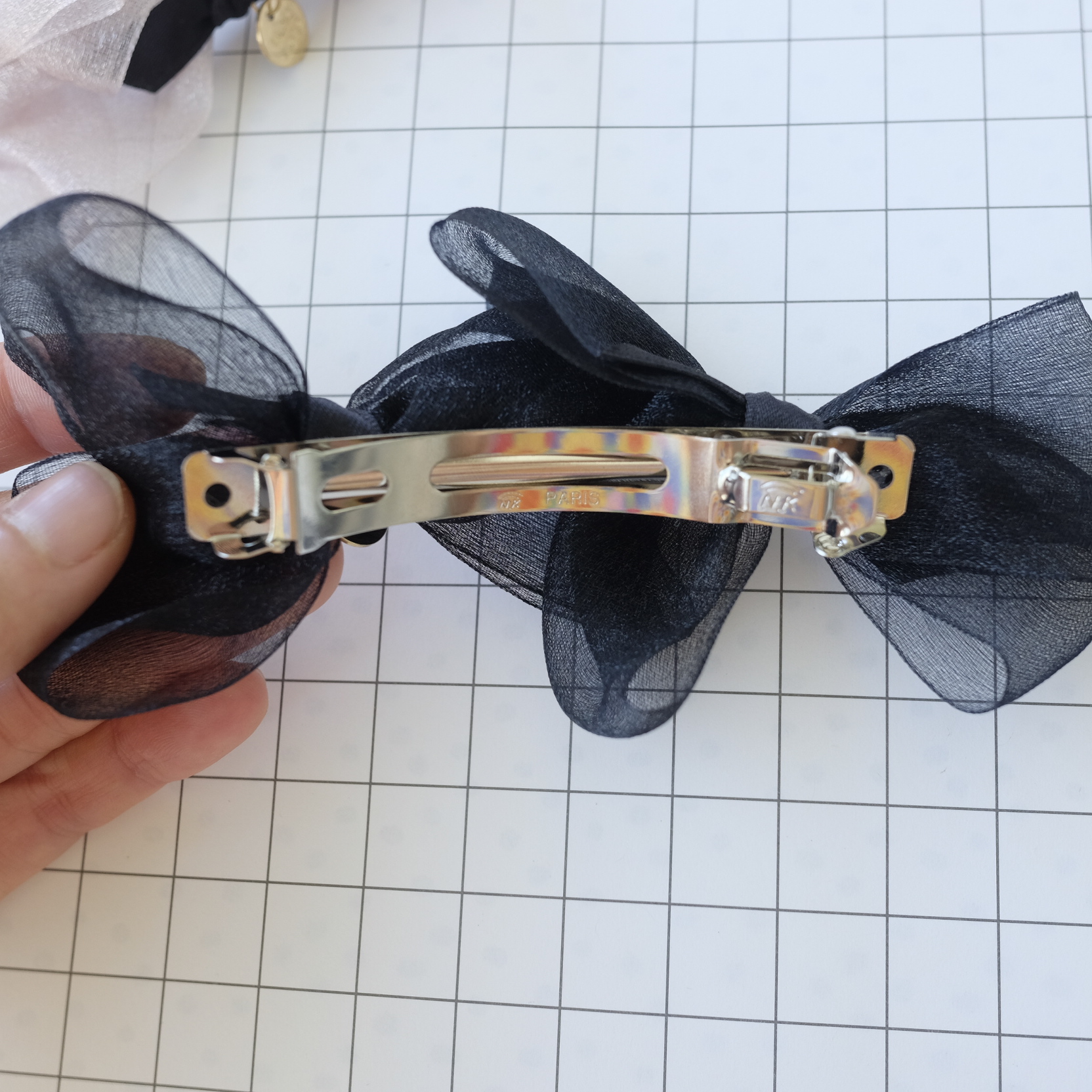 NEW HAIR CLIP HOOP 3-color feminine ribbon pin to 