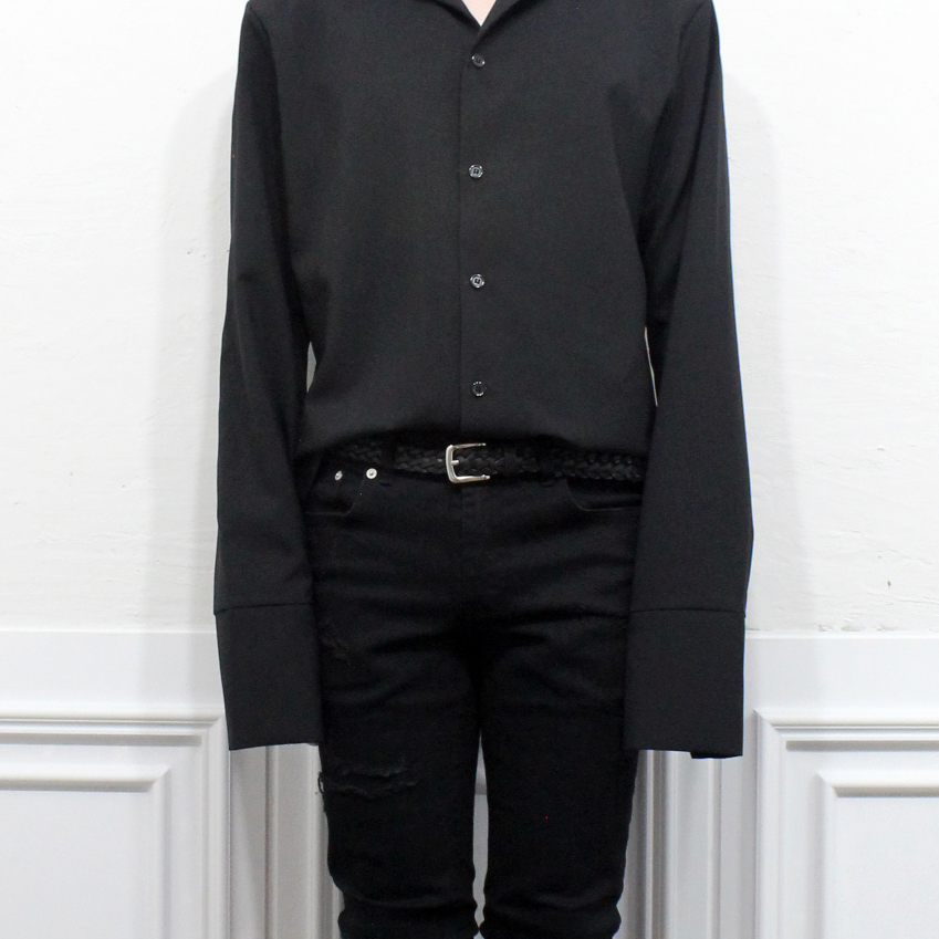 NEW MEN FASHION BELT Black Milk Leather Mesh Belt 