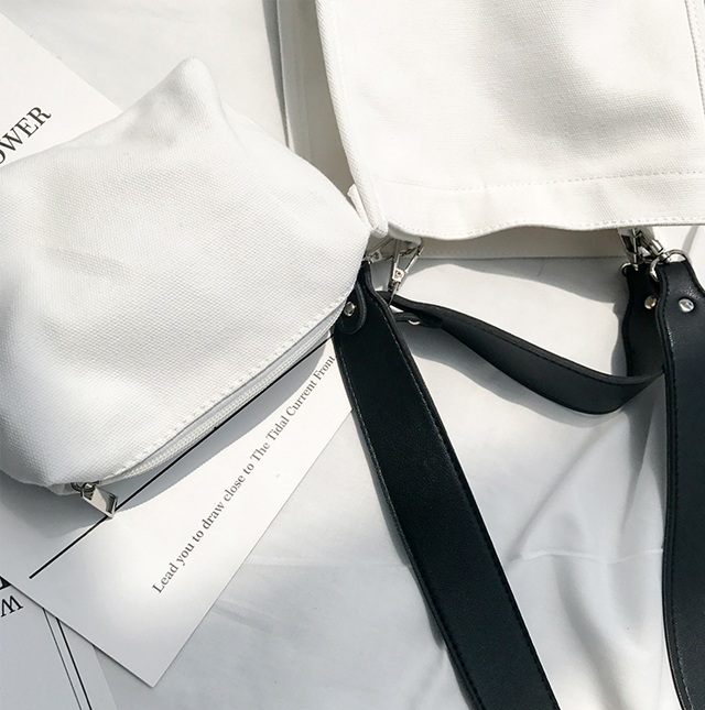 NEW ECO BAG Two-Way Canvas Shoulder Bag Eco Bag - 