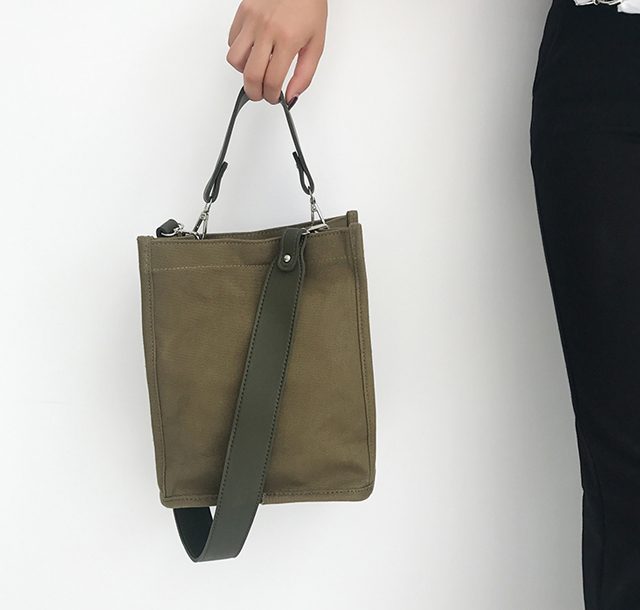 NEW ECO BAG Two-Way Canvas Shoulder Bag Eco Bag - 