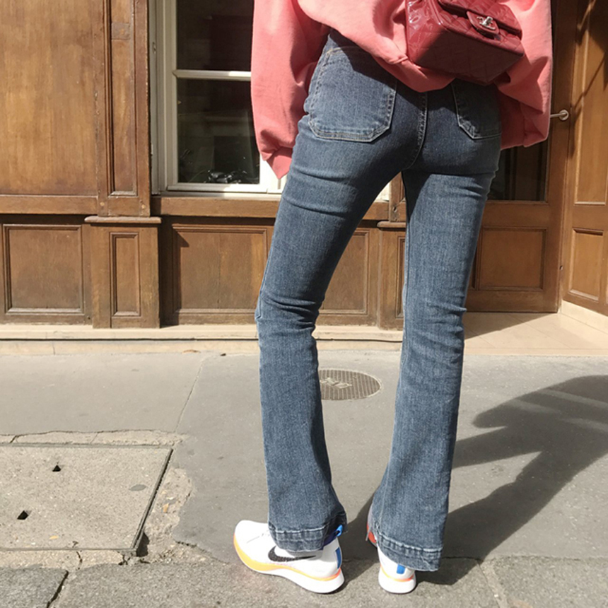 Women Jeans Pants Dt Two-Shop Square Dark Boots Cu