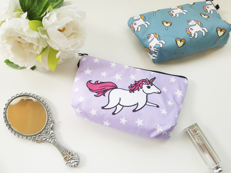 New Cosmetic Pouch 18 lips printing bag case 20 wo