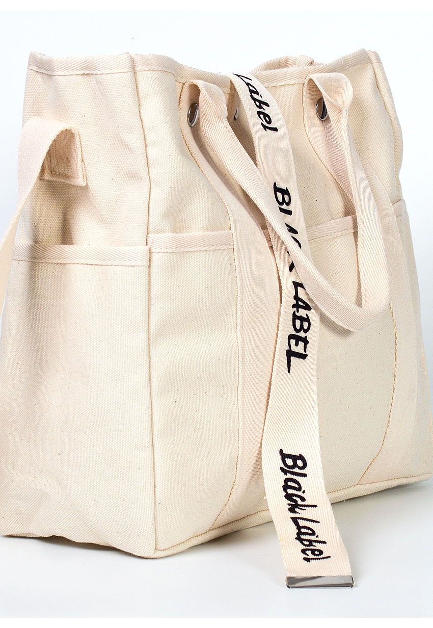 NEW ECO BAG Black Label Canvas Backpack Eco Bag Ba