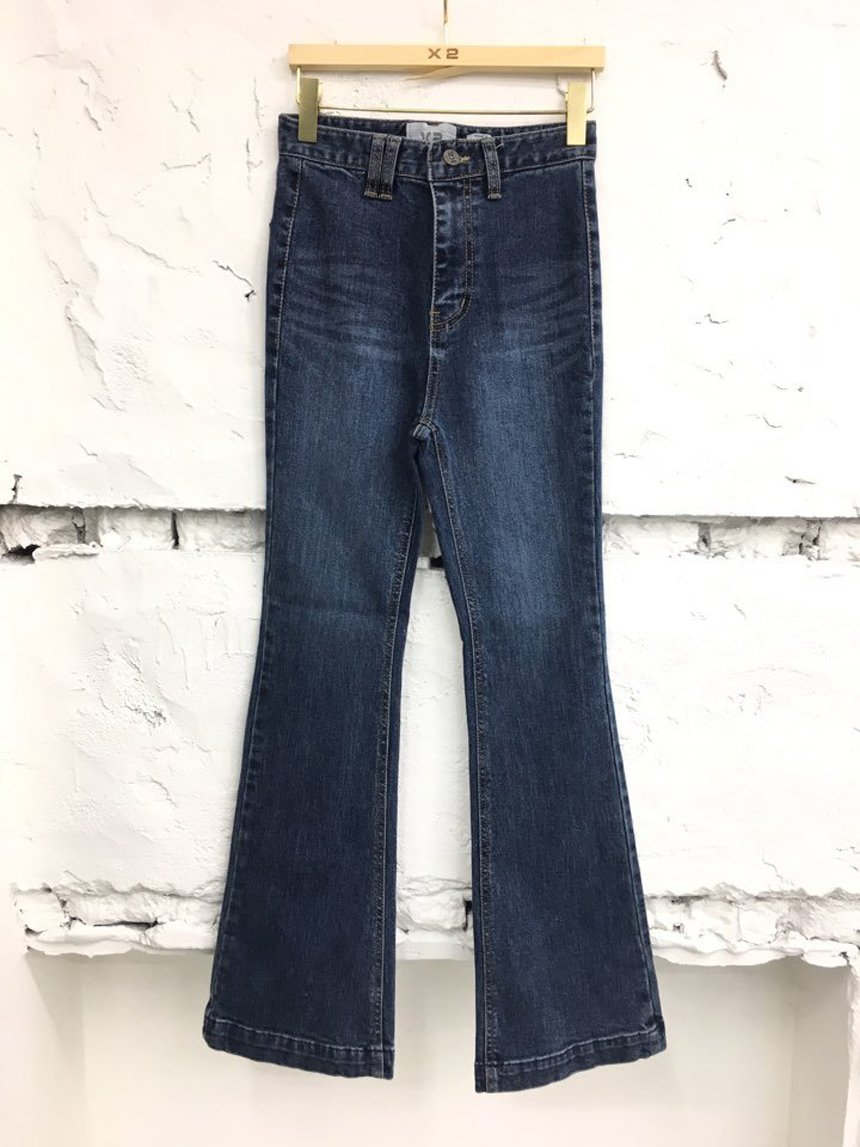 Women Jeans Pants Dt Two-Shop Square Dark Boots Cu