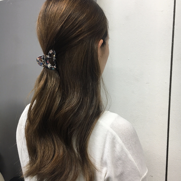 New Marble Heart Hair clip pin Mini point pin gift