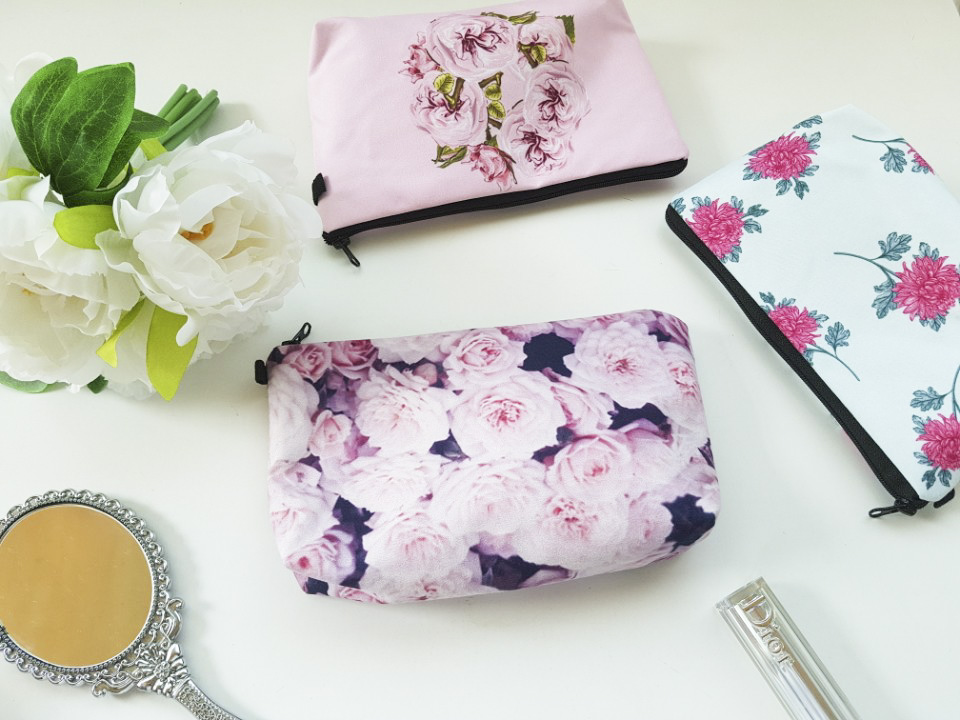 New Cosmetic Pouch 18 lips printing bag case 20 wo