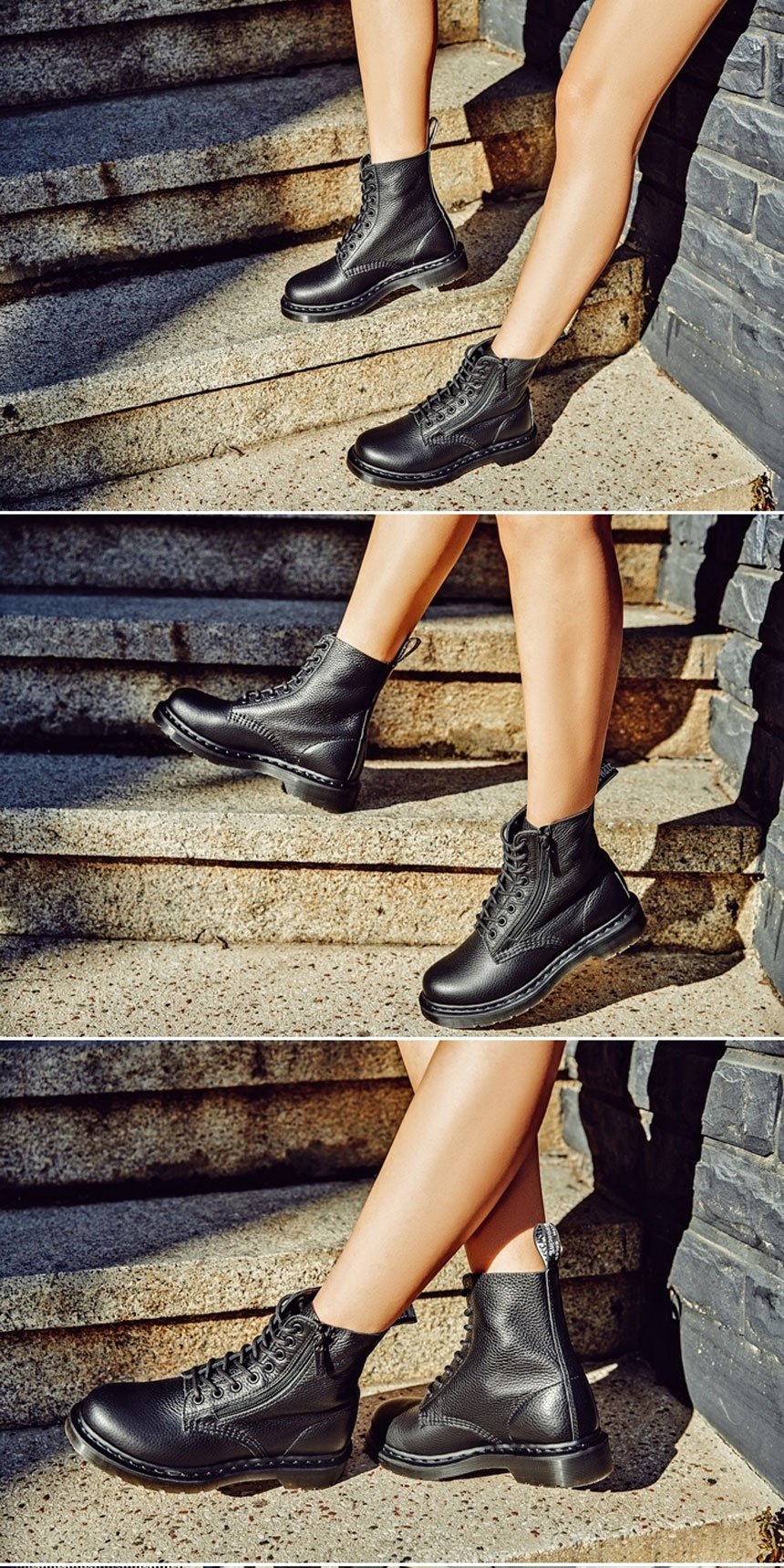 NEW MEN WALLKER BOOTS Dr. Martin Pascal ZIP Black 