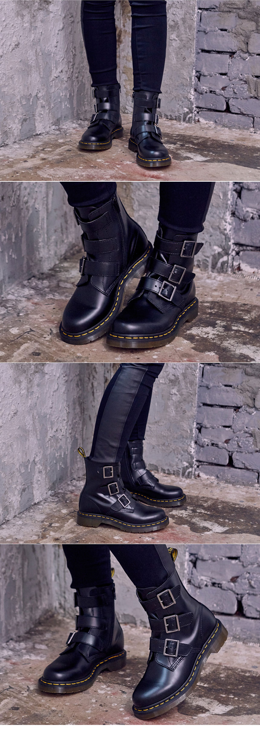 NEW MEN WALLKER BOOTS Dr. Martin Blake Black 13665