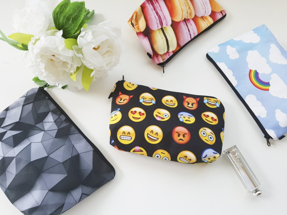 New Cosmetic Pouch 18 lips printing bag case 20 wo