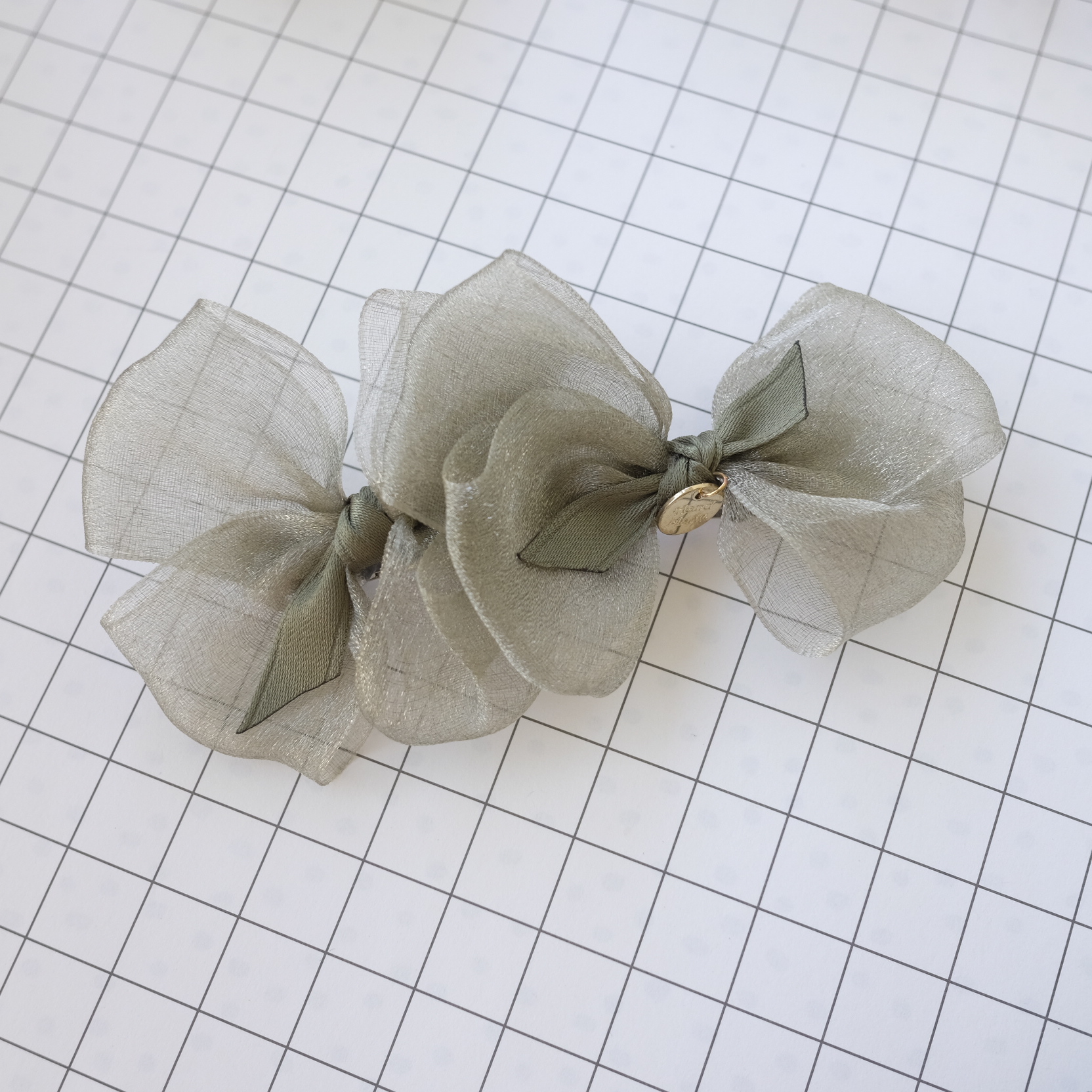 NEW HAIR CLIP HOOP 3-color feminine ribbon pin to 