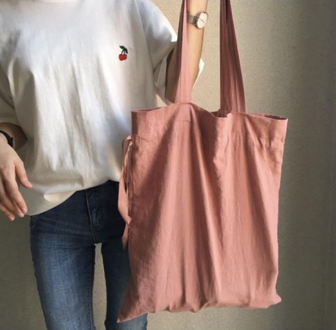 Autumn eco-back pink mustard black bag summer plai