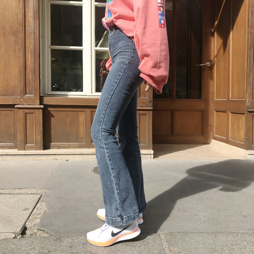 Women Jeans Pants Dt Two-Shop Square Dark Boots Cu