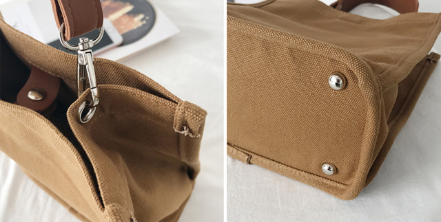 NEW ECO BAG Two-Way Canvas Shoulder Bag Eco Bag - 