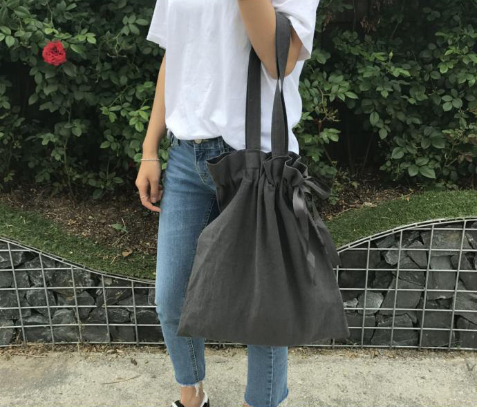 Autumn eco-back pink mustard black bag summer plai