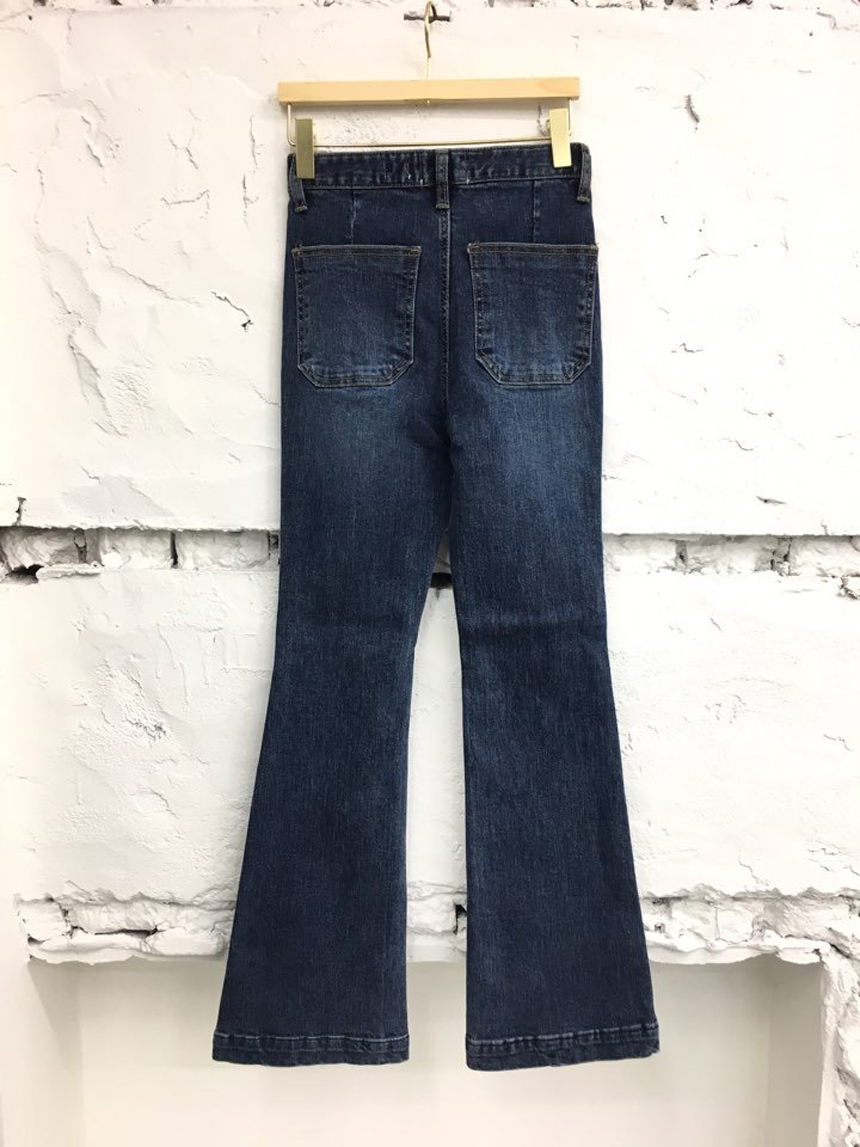 Women Jeans Pants Dt Two-Shop Square Dark Boots Cu