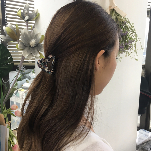 New Marble Heart Hair clip pin Mini point pin gift