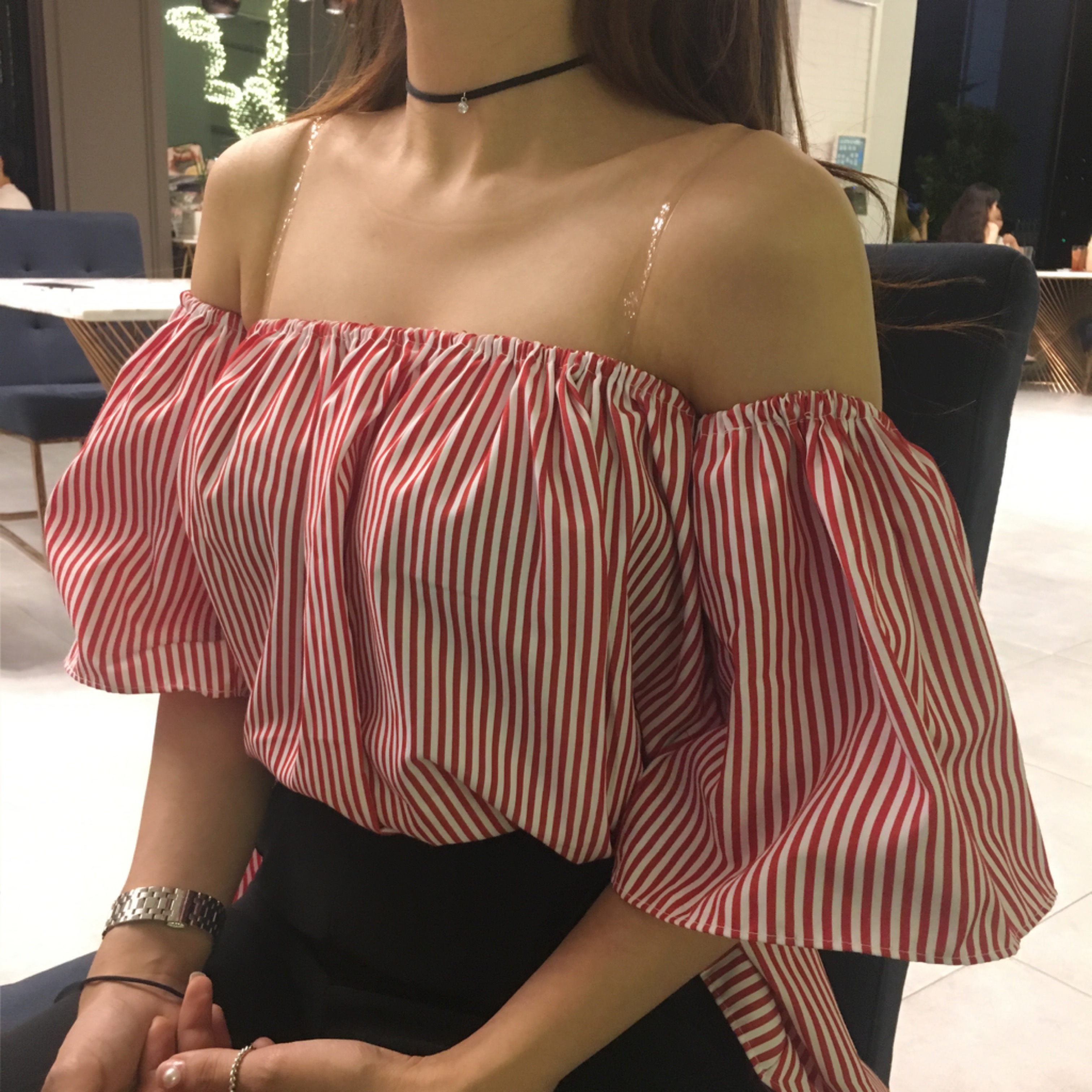 NEW FASHION LADY GIRL Blouse Sprint Bending Off Sh