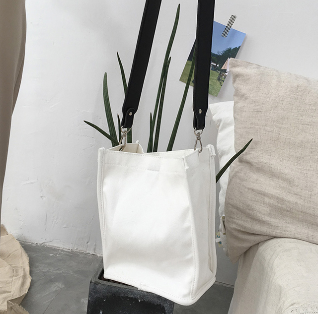 NEW ECO BAG Two-Way Canvas Shoulder Bag Eco Bag - 