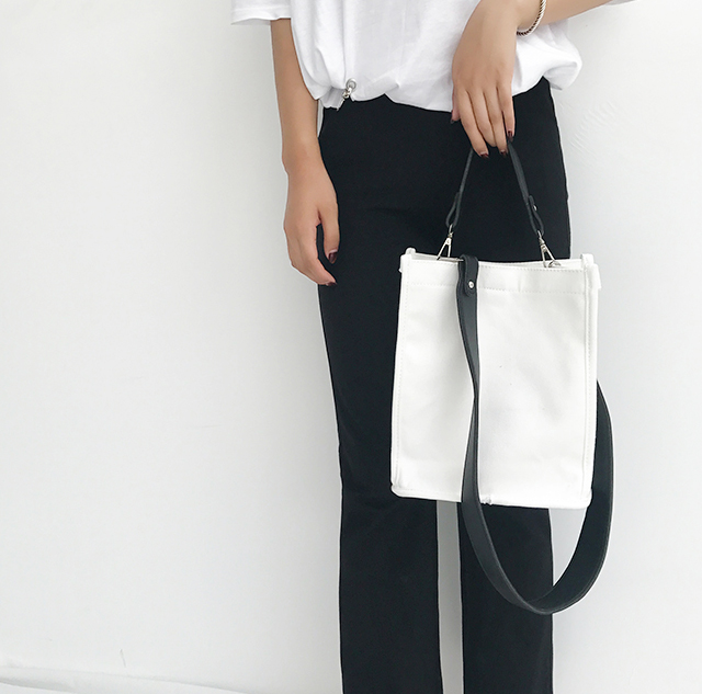 NEW ECO BAG Two-Way Canvas Shoulder Bag Eco Bag - 