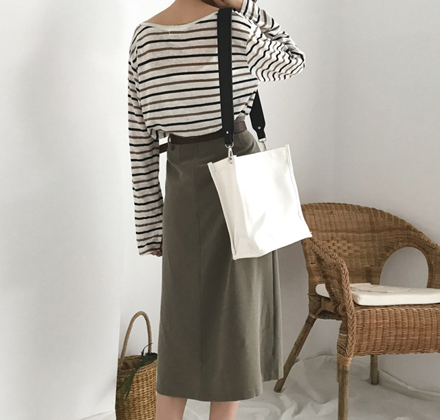 NEW ECO BAG Two-Way Canvas Shoulder Bag Eco Bag - 
