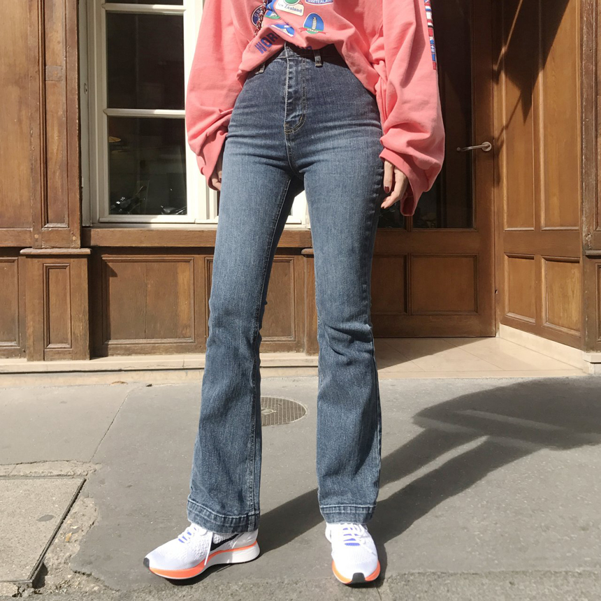 Women Jeans Pants Dt Two-Shop Square Dark Boots Cu