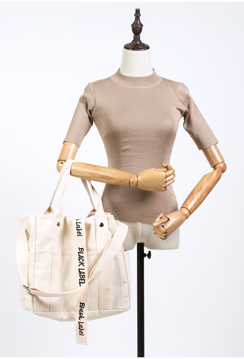 NEW ECO BAG Black Label Canvas Backpack Eco Bag Ba