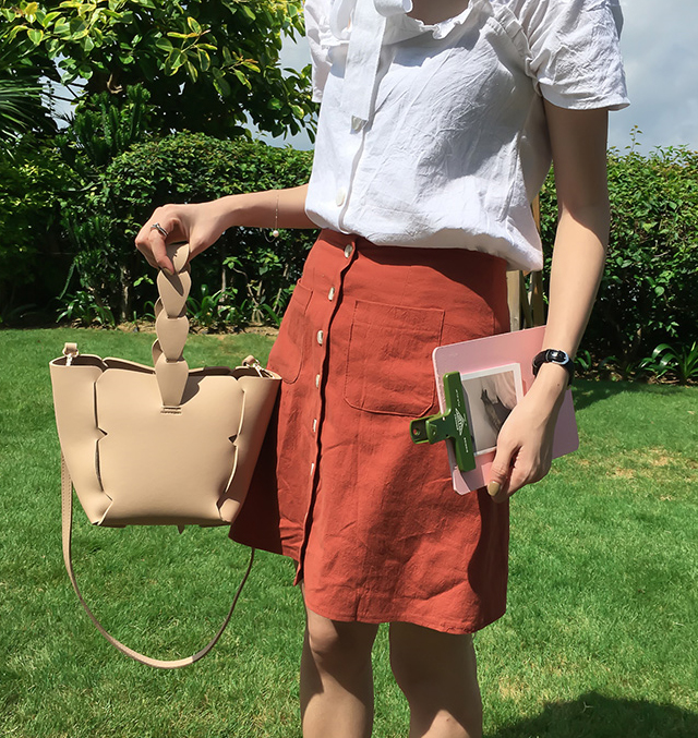 New Two Way Buckets Mini Back Embroidery Handle Ba