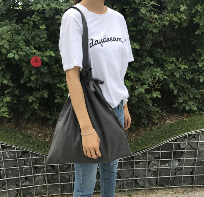 Autumn eco-back pink mustard black bag summer plai