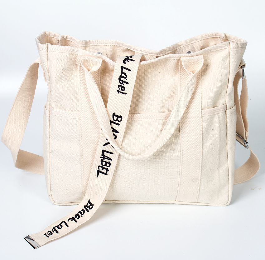 NEW ECO BAG Black Label Canvas Backpack Eco Bag Ba