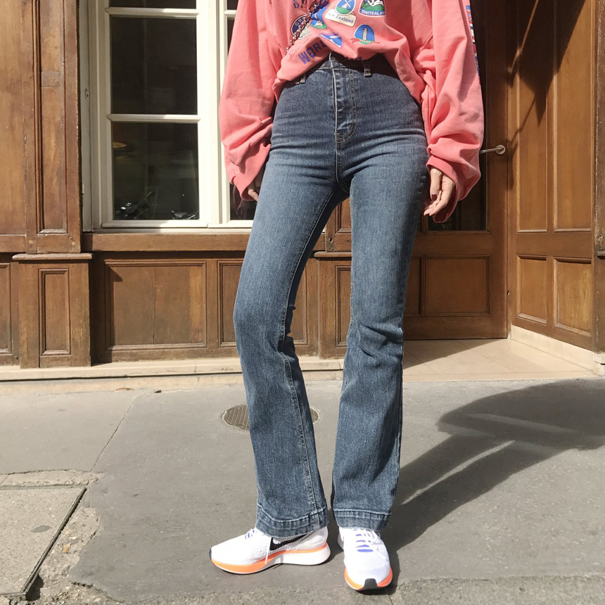 Women Jeans Pants Dt Two-Shop Square Dark Boots Cu