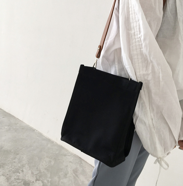 NEW ECO BAG Two-Way Canvas Shoulder Bag Eco Bag - 