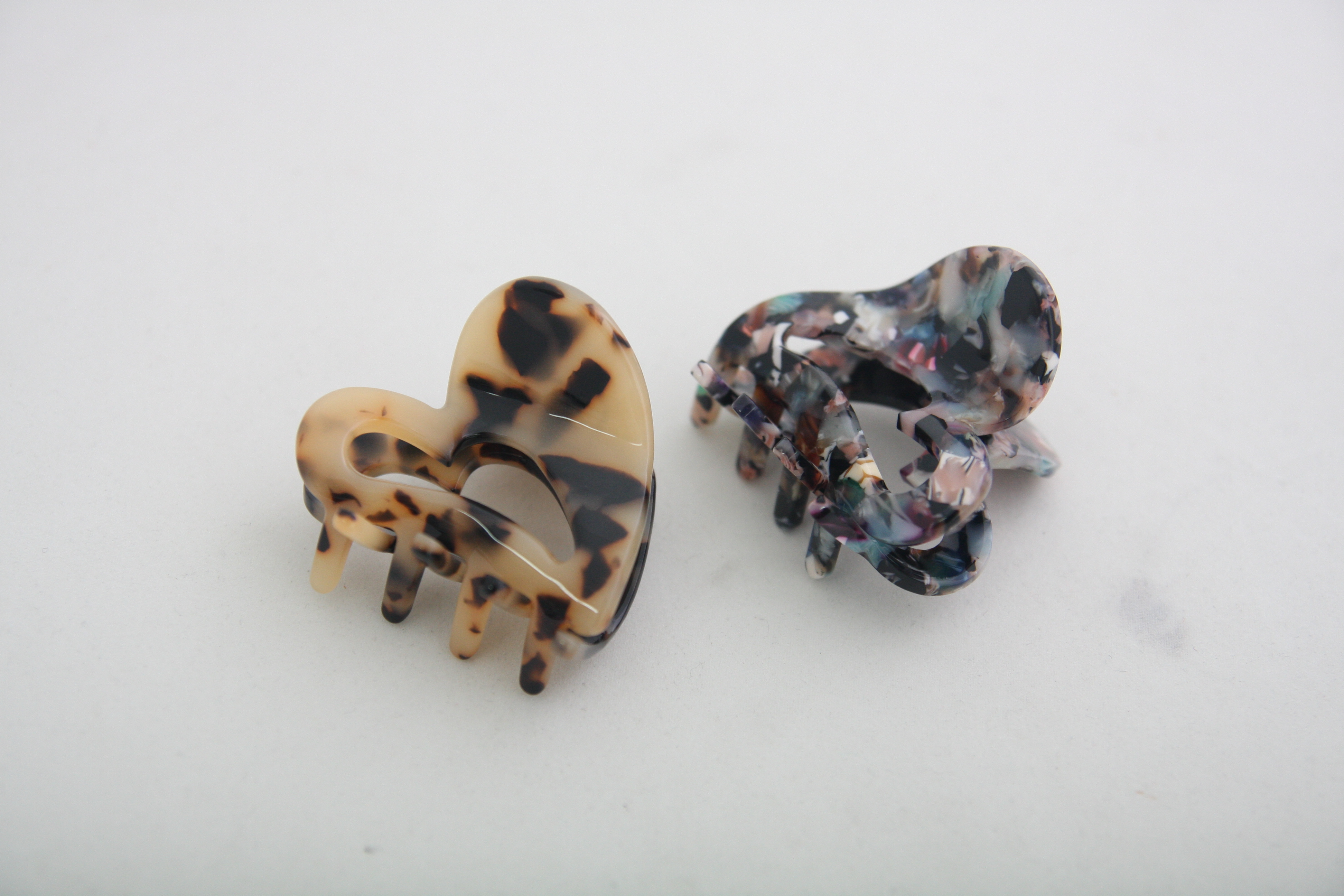 New Marble Heart Hair clip pin Mini point pin gift