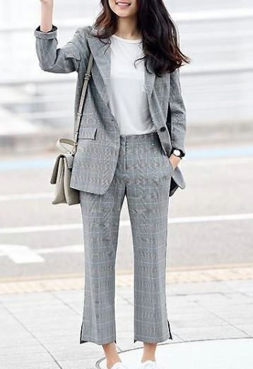 Autumnal Kim Tae Ri Jacket Slacks Set Urban Style 