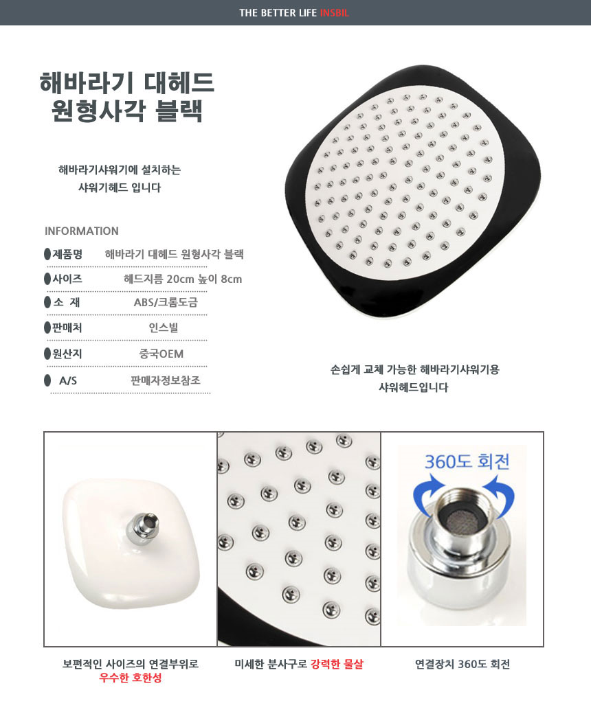 NEW POWERFUL SHOWERHEAD sunflower shower head Happ
