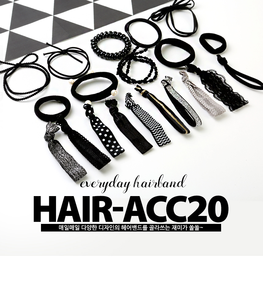 Hair band &amp tie braid set of 10 Bracelet Rubber