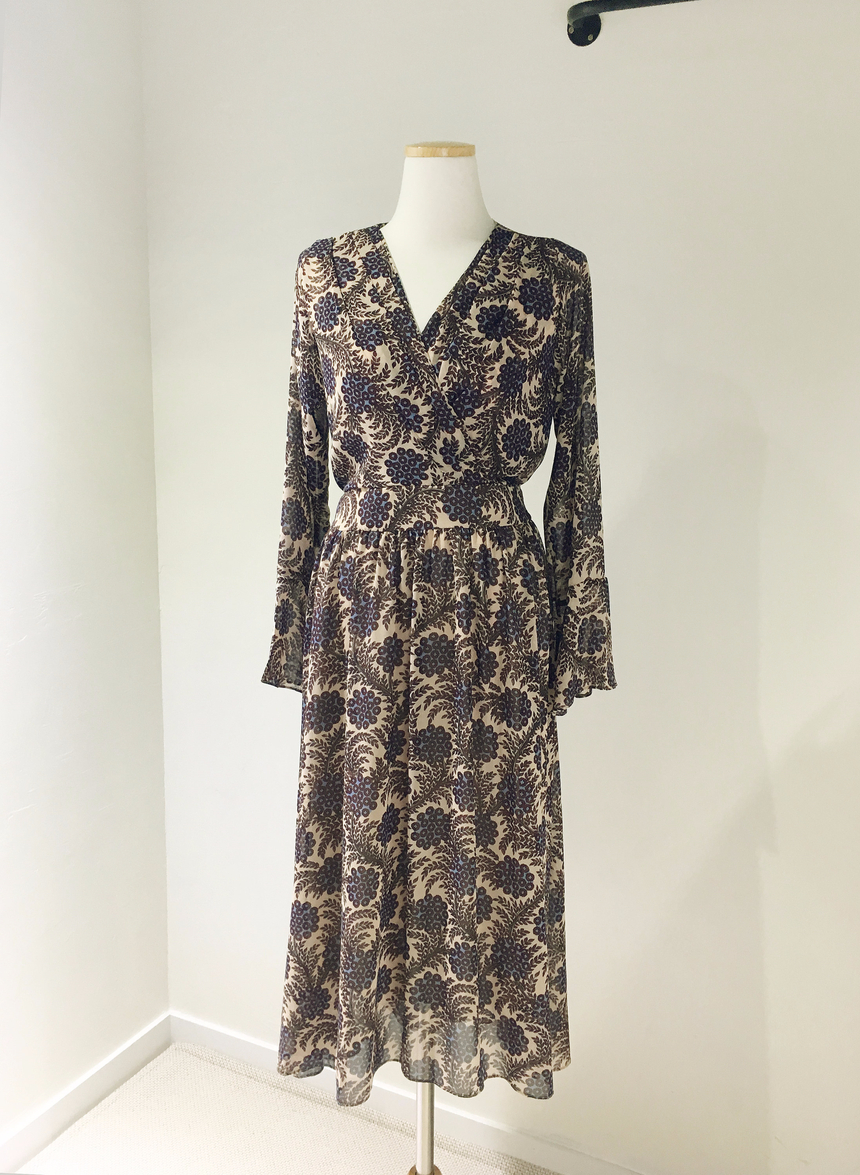 Goddess flower chiffon long dress autumn visitor w