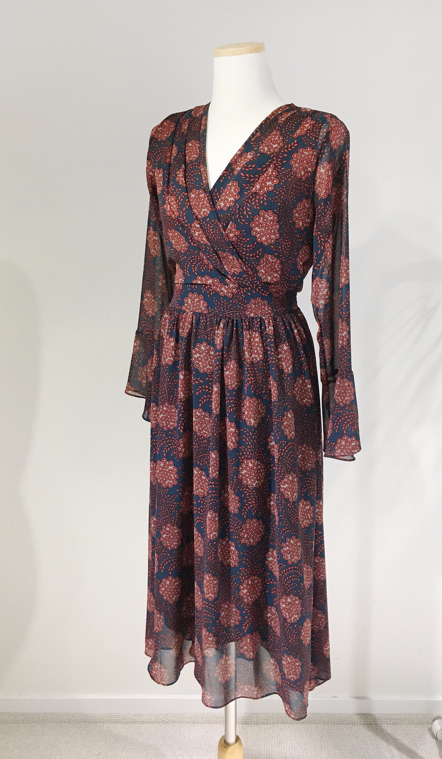 Goddess flower chiffon long dress autumn visitor w