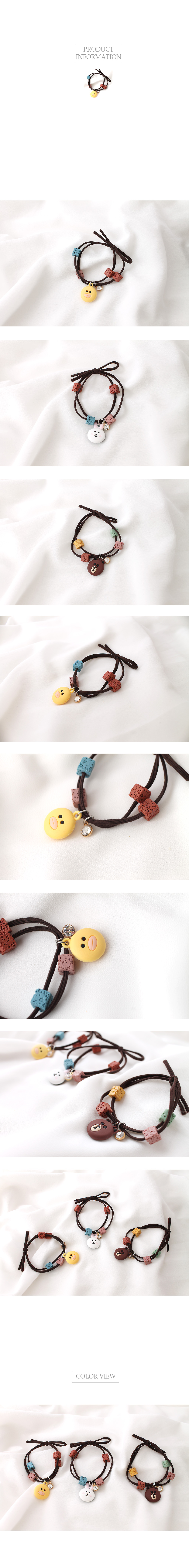 Stylish Hair Elastic Hair Lanyard Character Women&