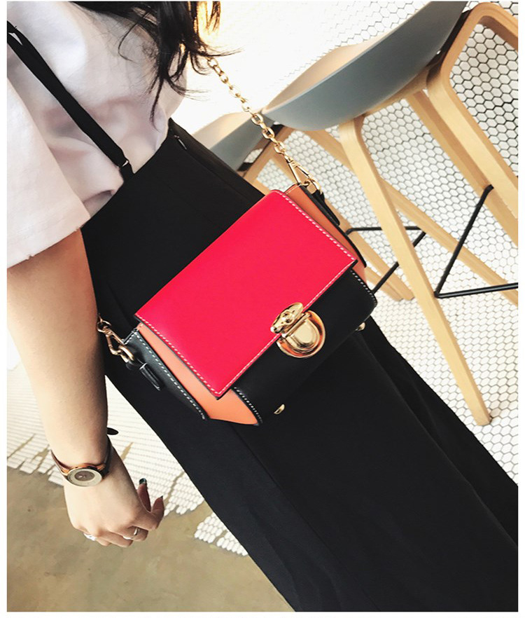 New color buckle cross chain mini bag pretty bag w
