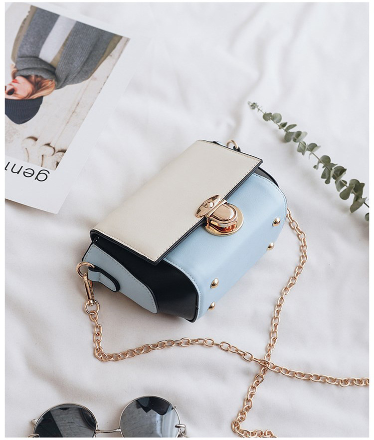New color buckle cross chain mini bag pretty bag w