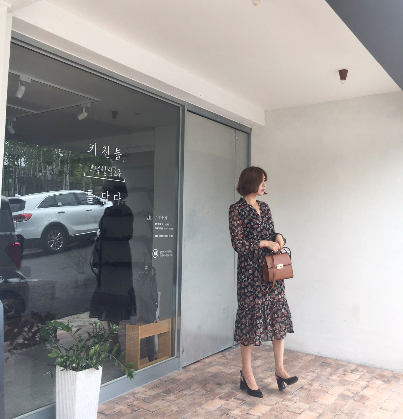 Autumn Flower Long Chiffon Dress Luxury Look Styli