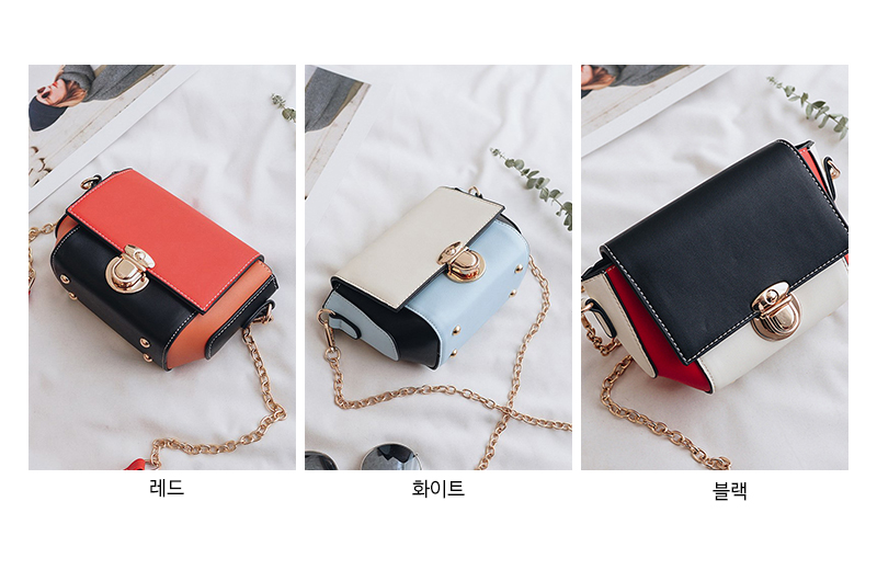 New color buckle cross chain mini bag pretty bag w