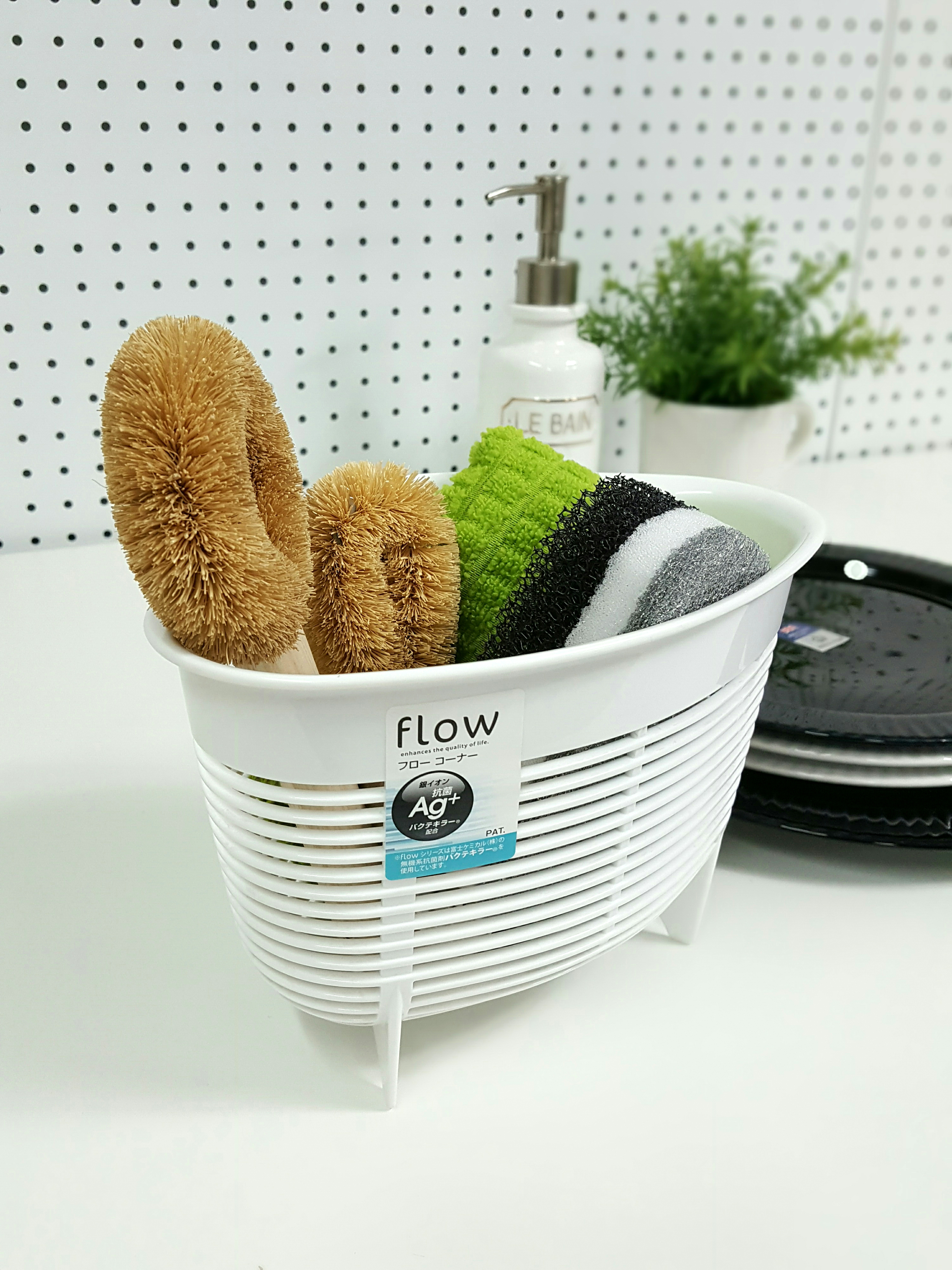 Scrubber Dish Washing japan Natural Palmwood Brush