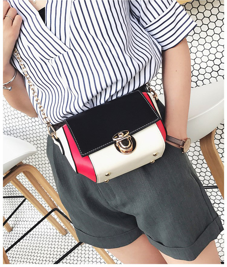 New color buckle cross chain mini bag pretty bag w