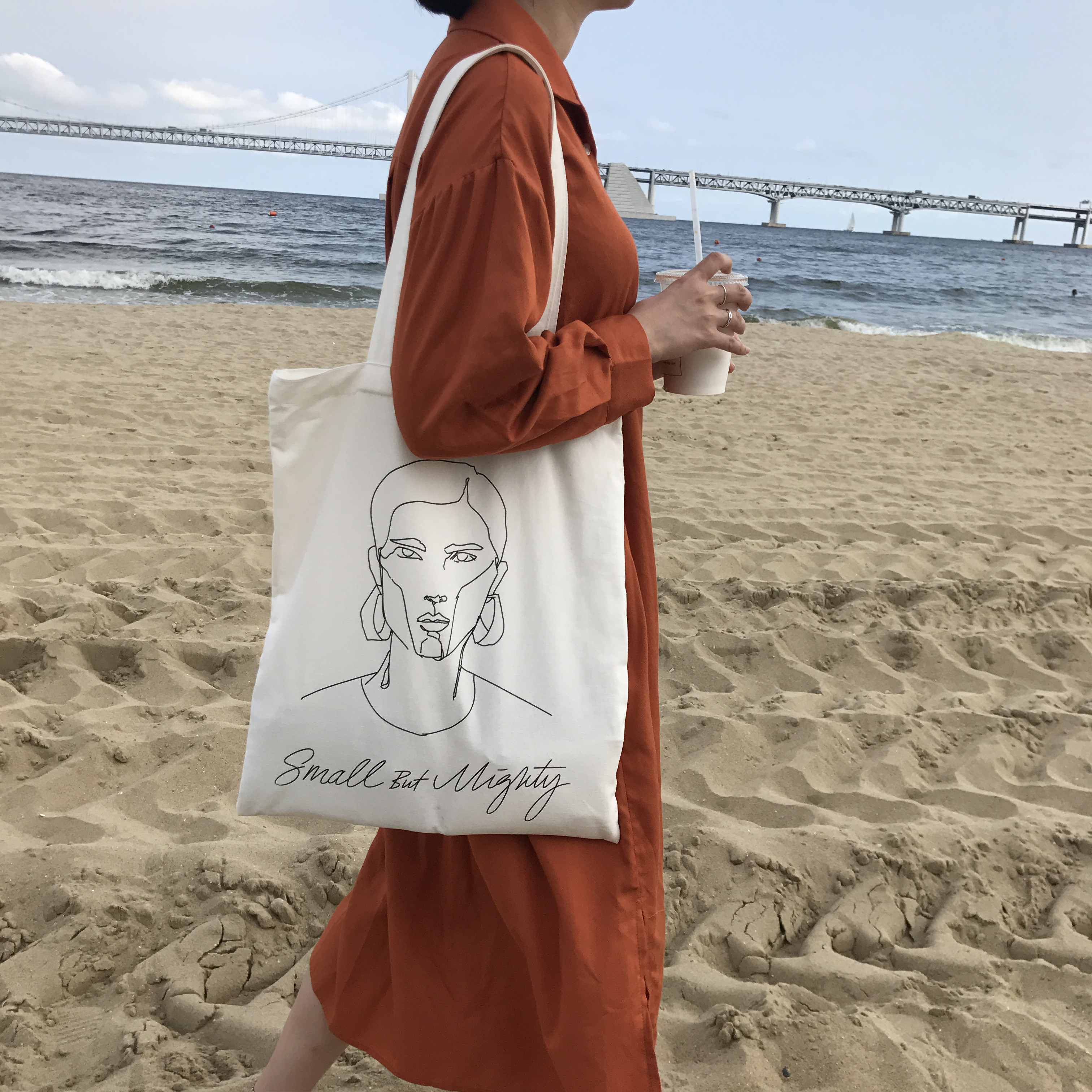 NEW ECO BAG Drawing Eco Bag 2color Light