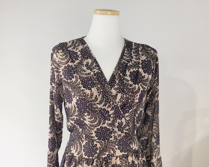 Goddess flower chiffon long dress autumn visitor w